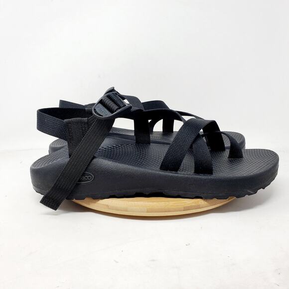 Chaco Sandals Classic Mens 11 Hiking Toe Loop Water Black Straps Shoes - Picture 6 of 12